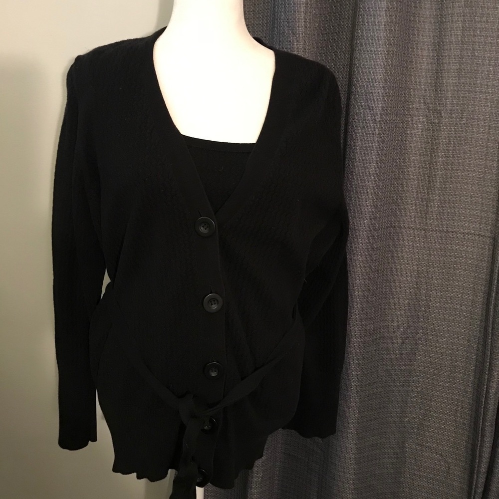 Lane Bryant black sweater set